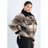 Avenue Women's Plus Size Joss Plaid Cropped Jacket - image 4 of 4