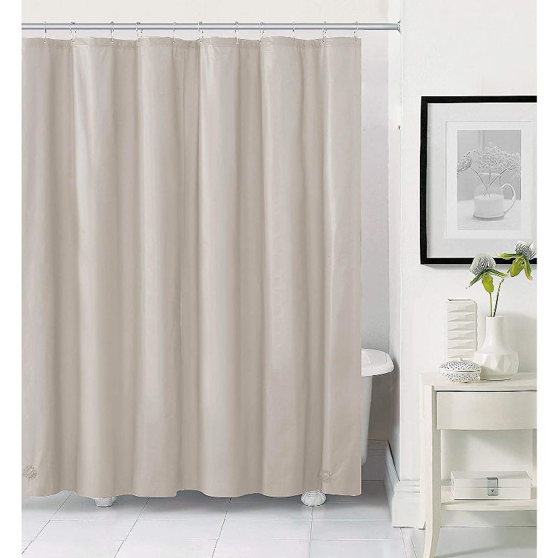 Kate Aurora Basics Supreme Weight Mold & Mildew Resistant Eco-Friendly PEVA Taupe/Linen Shower Curtain Liner - 70 in. W x 72 in. L (Standard Size), 1 of 2