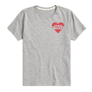 Boys' - Star Wars - Valentine Heart Logo Short Sleeve Graphic T-Shirt - 1 of 4