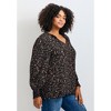 Avenue Women's Plus Size Abby Blouson Sleeve Blouse - image 3 of 4