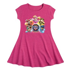 Girls' - Paw Patrol - Mighty Movie Character Group Fit & Flair Cap Sleeve Dress - 1 of 4