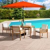 Alaterre Furniture 6pc Outdoor Patio Dining Set, Okemo Table with 10' Rectangular Umbrella - 2 of 4