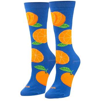 Cool Socks, Cute Fun Fruit Print Novelty Crew Socks for Women