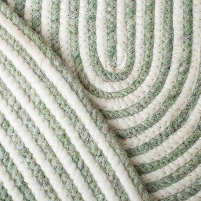 Braided BRD905 Hand Woven Area Rug - Green/Ivory - 5'x7' Oval - Safavieh.