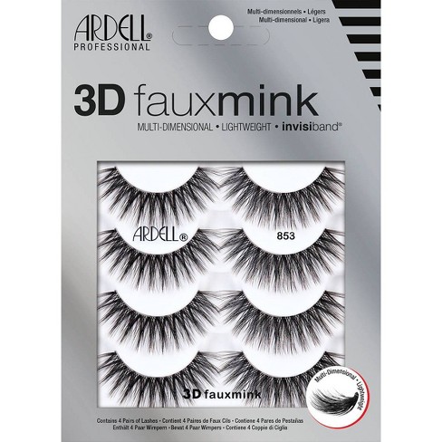 Ardell 3d Faux Mink No.853 False Eyelashes - 4pk : Target