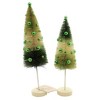 Saint Patricks 9.5 Inch Green Tri Color Bottle Brush Trees St Patrick's Day Spring Figurines - 2 of 3