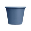 The HC Companies 24 Inch Indoor and Outdoor Classic Durable Plastic Flower Pot Container Garden Planter with Drainage Holes, Slate Blue (2 Pack) - 2 of 4