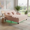 Merax Modern Chenille Adjustable Chaise Lounge Sofa with RGB LED Lighting - 2 of 4