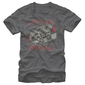 Men's Star Wars The Force Awakens Millennium Falcon T-Shirt - 1 of 4