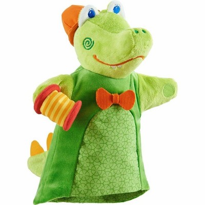 HABA Crocodile Musical Puppet with Squeaking Accordian