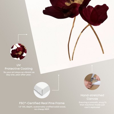 Art Remedy Wine Flowers Gallery Wrapped Canvas Wall Art, 24" x 36"