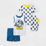 Toddler Boys' 4pc DC Batman Snug Fit Pajama Set - Gray 12M