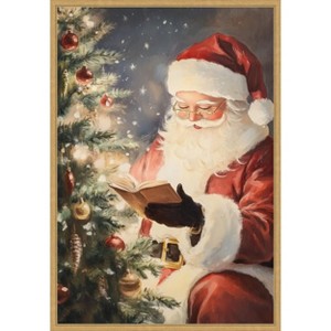 Amanti Art Santa Reading II by Melloi Art Prints Canvas Wall Art Print Framed - 1 of 4