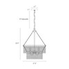 LNC Demetrius 3-Light 17.5" Bohemian/Costal  Empire Small Chandelier, Distressed Gray and White - 3 of 4