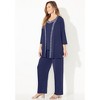 Catherines Women's Plus Size Petite Beaded 3-Piece Cardigan Pant Set - image 4 of 4