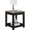 Paramount End Table Black/ Sonoma Oak - Room & Joy: Laminated Particle Board, Lower Storage Shelf, Modern Design - 2 of 4