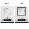 Amanti Art Mirror Makeover Bathroom Mirror Frame Border Kit - Fully Assembled Peel and Stick Frame - Mirror NOT Included - Rustic Plank Narrow Trim - 4 of 4