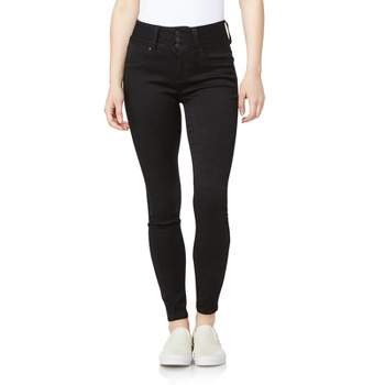 Women's High-Rise 90's Straight Cargo Jeans - Universal Thread™ Black 16  Long