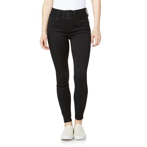 Wallflower Women's Sassy Skinny High-rise Insta Soft Juniors Jeans  (standard And Plus), Noir, 17 : Target