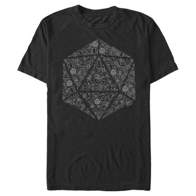 Men's Dungeons & Dragons Dice Symbol Collage T-shirt : Target