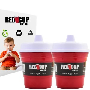 RCL Baby Trainer Sippy Cups 8oz Pack of 2 – Toddler Cups with Lids, Leak-Proof, Durable Plastic, Dishwasher Safe, Baby Drinking Cups - 1 of 4