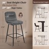 Arceso 1PC 26 Inch Bar Stools, Double-Layer Upholstered Counter Height Bar Stools for Kitchen Island, Faux Leather Barstools with Back and Footrest - 4 of 4