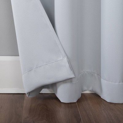 White 54" x 95" Blackout Polyester Grommet Curtain Panel