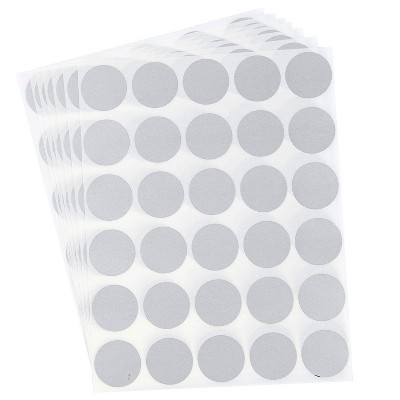 Juvale 210-Pack Round Silver Self-Adhesive Scratch Off Stickers 1-inch for Games