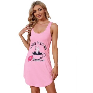 Coolmee Women Coverup Summer Mini Dresses Eyelet Casual Loose Sleeveless Sundresses Short Tank Dresses - 1 of 4