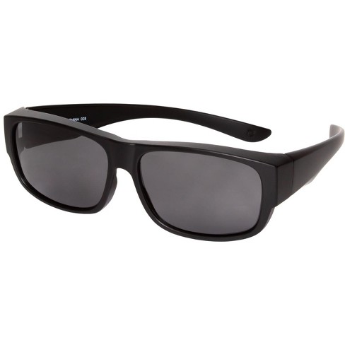 Calabria 9011pol Medium Polarized Fitover Sunglasses In Matte Black Smoke Grey Target