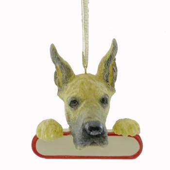 3.0 Inch Great Dane Personalize It Fawn Brindle Dyi Tree Ornaments