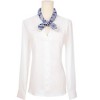 INSPIRE CHIC Women's Geometric Printed Cotton Linen Lace Trim Square Scarves 1Pc - 2 of 4