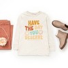 The Juniper Shop SmileyWorld Have The Day You Deserve Groovy Youth Long Sleeve Tee - 3 of 4