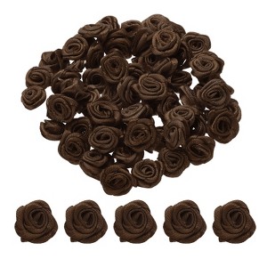 Unique Bargains Polyester Lightweight Smooth Texture Durable Ribbon Roses 100 Pcs - 1 of 4