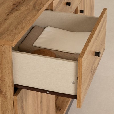 Contemporary Nordik Oak Buffet with Wine and Liquor Storage