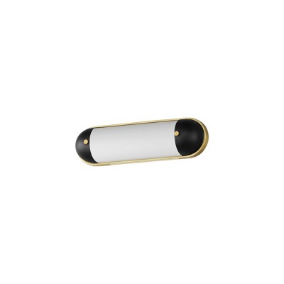Maxim Lighting Capsule 1 - Light Vanity in  Black/Natural Aged Brass