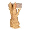 23.75" Concrete Corneu Outdoor Rabbit Garden Statue - White and Brown - Christopher Knight Home - image 3 of 4