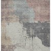 Khaki Charcoal And Ivory Abstract Washable Indoor Outdoor Area Rug - 4 of 4