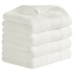 REGALWOVEN Bathroom Spa Bath Gym Kitchen Solid Cotton Face Soft Absorbent Hand Towel Set 14" x 30" - 1 of 4
