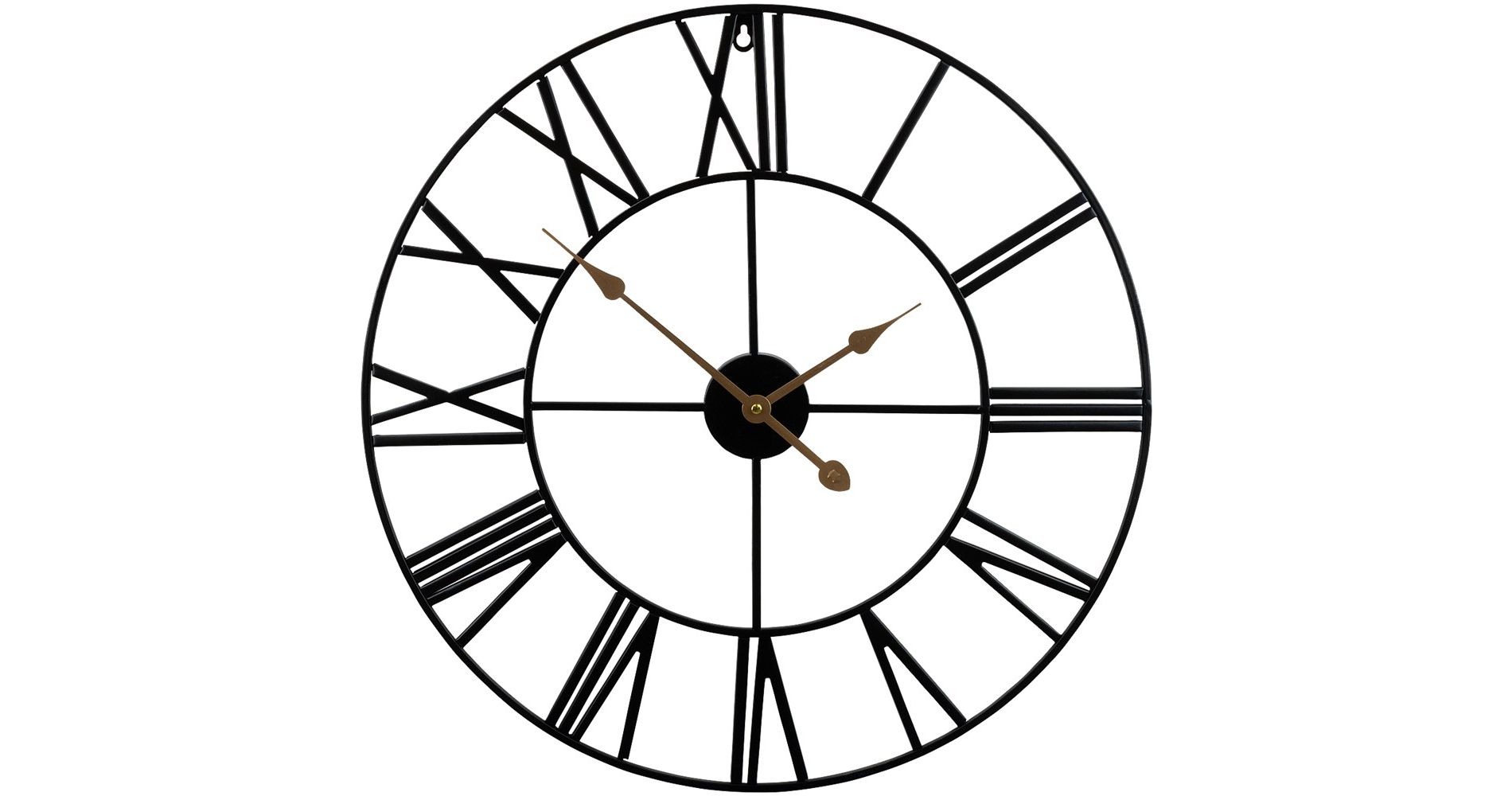 Sorbus 24" Oversized Black Metal Decorative Analog Round Wall Clock - Beautifully decorate any wall space in the household