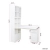 CENGHU L-Shaped Computer Desk with 4 Cabinets, Drawer & Open Shelf, Space-Saving 2-in-1 Design Corner Desk, Modern Home Office Desk with Hutch - 4 of 4
