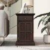Nightstand,Vintage End Table With USB Ports And Multifunctional Drawer,Nightstand Table,Nightstand In Living Room-Cuddlewood - 2 of 4