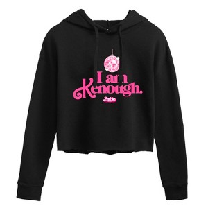 Women's - Barbie - I Am Kenough Disco Ball Cropped Graphic Hoodie - 1 of 2