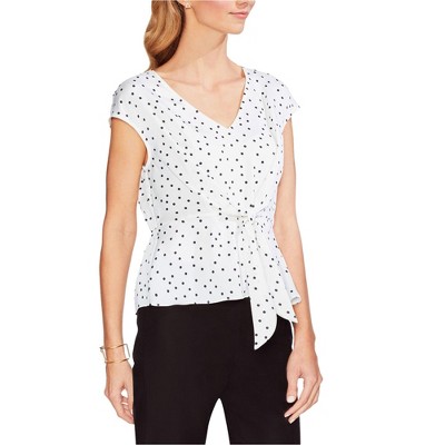 Vince Camuto Womens Tie Front Pullover Blouse