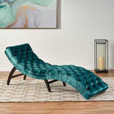 Vynxaria Velvet Chaise Lounge ¨C Elegant Comfort for Your Relaxation Nook