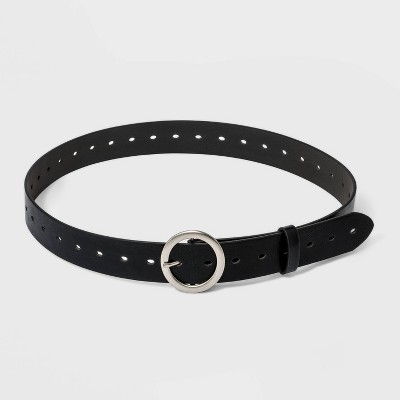 Women's Plus Size Center Bar Belt - Ava & Viv™ Black 1x : Target