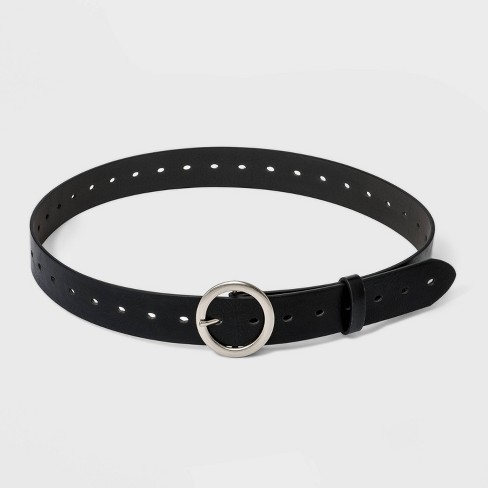 Women's Plus Size Center Bar Belt - Ava & Viv™ Black : Target