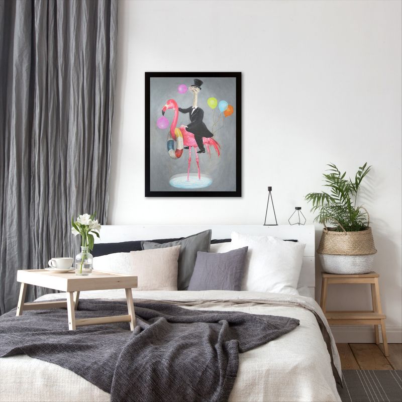 Americanflat Animal Modern Flamingo With Ostrich By Coco De Paris Black Frame Wall Art, 5 of 8
