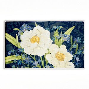 Stupell Industries Vintage Midnight Garden Blooms Printed Plush Bathroom Floor Mat, design by Nicole Tamarin - 1 of 4