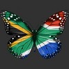 Men's Design By Humans Butterfly Flag Of South Africa By GiftsIdeas Tank Top - 2 of 2